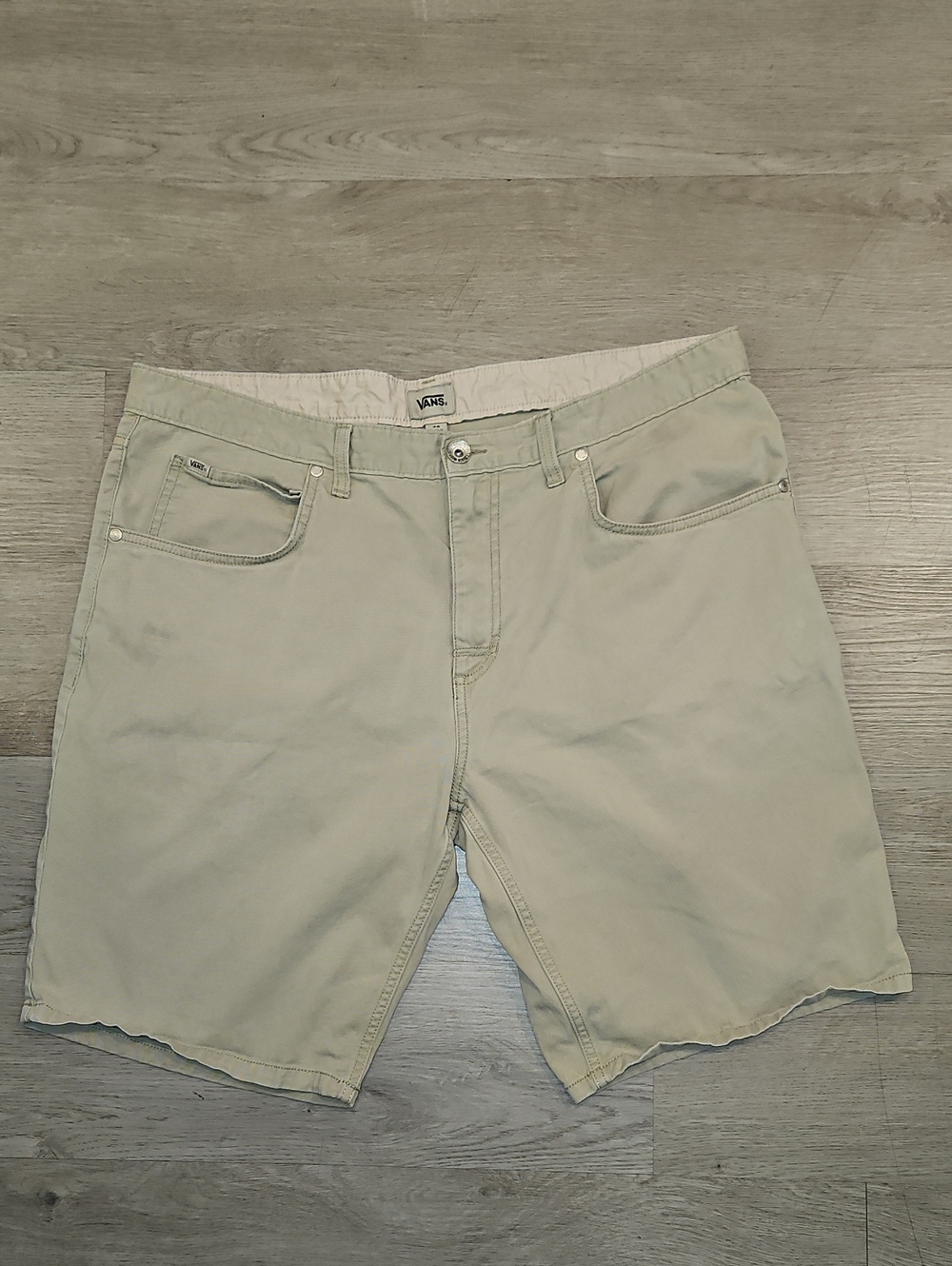 Vans Men's Light Khaki Flat Front Shorts